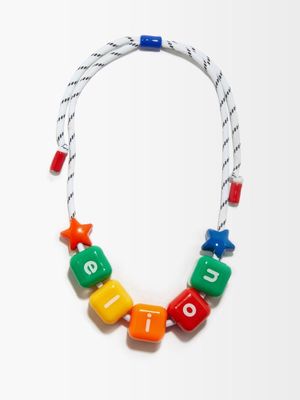 Éliou - Block Beaded Rope Necklace - Mens - Multi