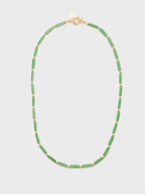 Éliou - Erec Glass Bead & 14kt Gold-plated Necklace - Mens - Green