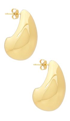 Eliou Magda Earrings in Metallic Gold.