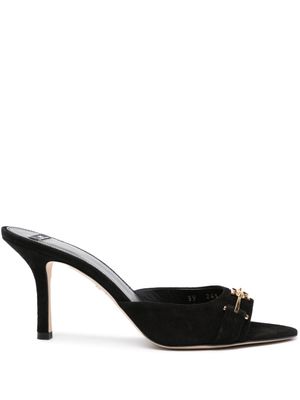 Elisabetta Franchi 80mm logo-plaque sandals - Black