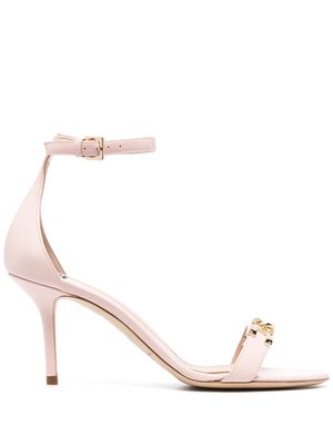 Elisabetta Franchi 85mm chain-trim leather sandals - Pink