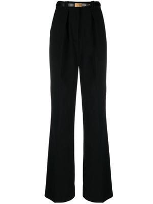 Elisabetta Franchi belted palazzo trousers - Black