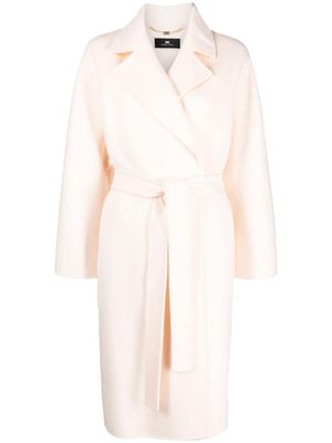Elisabetta Franchi belted wool coat - Pink