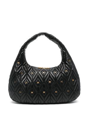 Elisabetta Franchi big diamond-quilted tote bag - Black