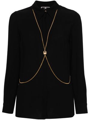 Elisabetta Franchi body-chain detail shirt - Black