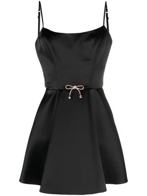 Elisabetta Franchi bow-detail satin minidress - Black