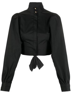 ELISABETTA FRANCHI bow-detail shirt - Black