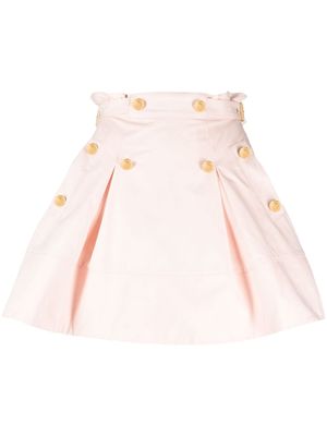 Elisabetta Franchi button-detailed A-line skirt - Pink