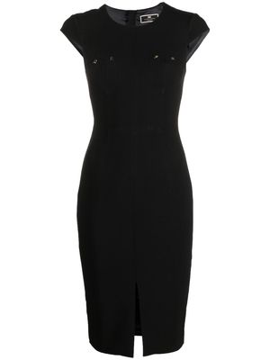 Elisabetta Franchi cap-sleeve midi dress - Black