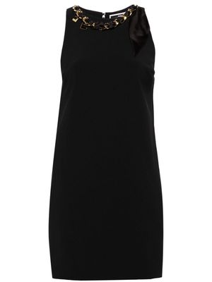 Elisabetta Franchi chain-detail crepe minidress - Black