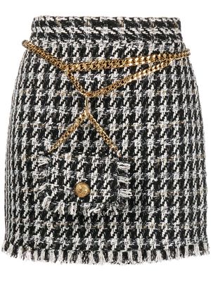 Elisabetta Franchi chain-detail mini skirt - Black