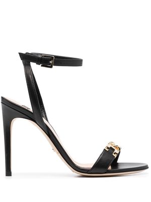 Elisabetta Franchi chain-detail open-toe sandals - Black