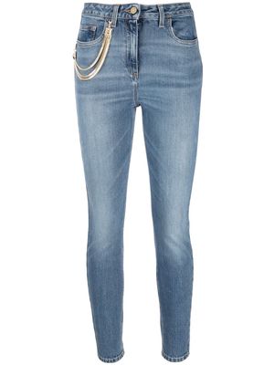 Elisabetta Franchi chain-detail skinny jeans - Blue