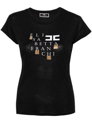 Elisabetta Franchi chain-embellished T-shirt - Black