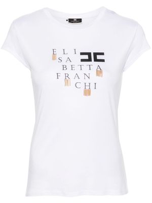 Elisabetta Franchi chain-embellished T-shirt - White