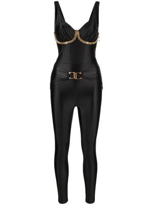 Elisabetta Franchi chain-link bustier jumpsuit - Black
