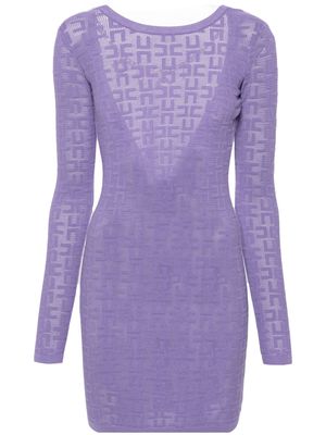 Elisabetta Franchi chain-link open-knit minidress - Purple