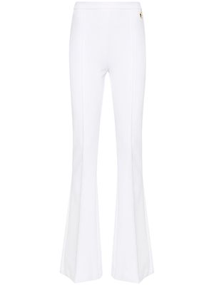 Elisabetta Franchi crepe flared trousers - White
