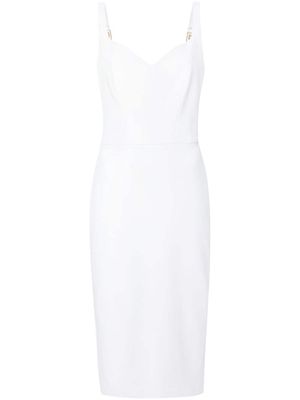 Elisabetta Franchi crepe midi dress - White