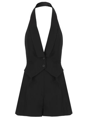 Elisabetta Franchi Crepe Short Jumpsuit