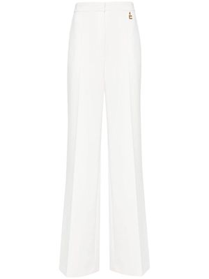 Elisabetta Franchi crepe straight-leg trousers - White