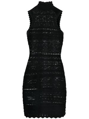 Elisabetta Franchi crochet mini dress - Black