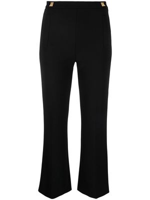 Elisabetta Franchi cropped flared trousers - Black
