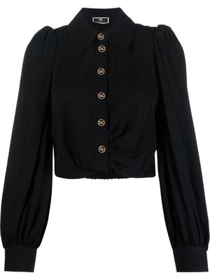 Elisabetta Franchi cropped long-sleeve shirt - Black