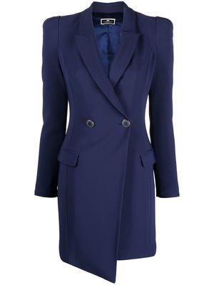 Elisabetta Franchi double-breasted blazer dress - Blue