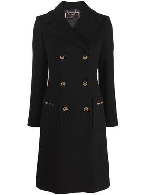 Elisabetta Franchi double-breasted coat - Black