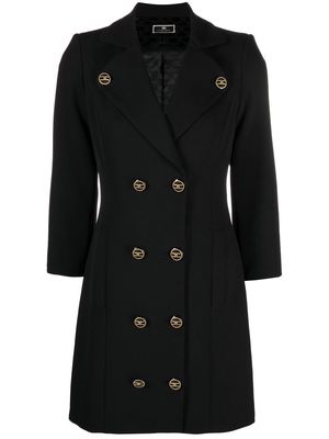Elisabetta Franchi double-breasted coat dress - Black