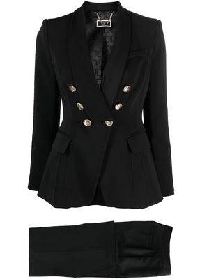 Elisabetta Franchi double-breasted fitted suit - Black