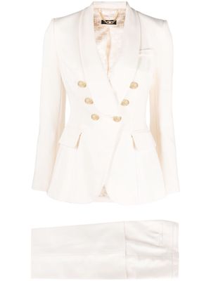Elisabetta Franchi double-breasted fitted suit - Neutrals