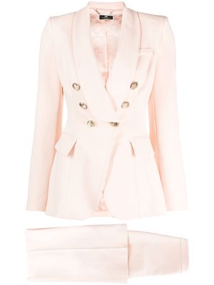 Elisabetta Franchi double-breasted fitted suit - Pink