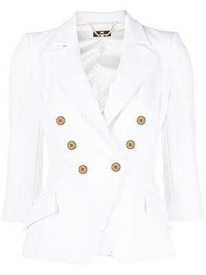 Elisabetta Franchi double-breasted tailored blazer - White