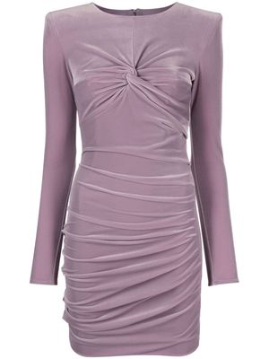 Elisabetta Franchi draped velvet minidress - Purple