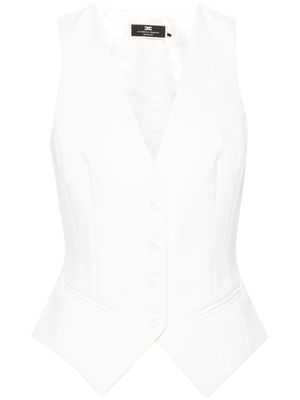 Elisabetta Franchi elasticated-waistband waistcoat - White