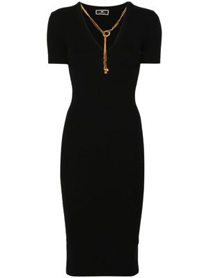 Elisabetta Franchi embellished midi dress - Black