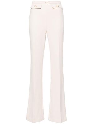 Elisabetta Franchi embossed-buttons flared trousers - Neutrals