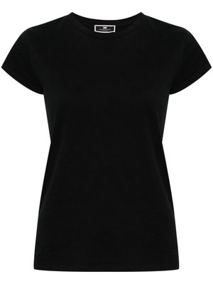Elisabetta Franchi embroidered logo cotton T-shirt - Black