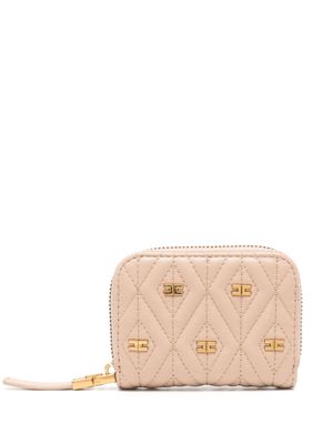 Elisabetta Franchi Étoile quilted wallet - Neutrals