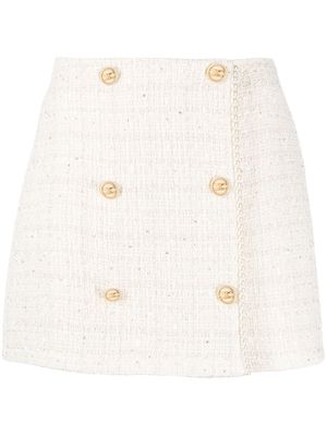 Elisabetta Franchi fine-knit mini skirt - White