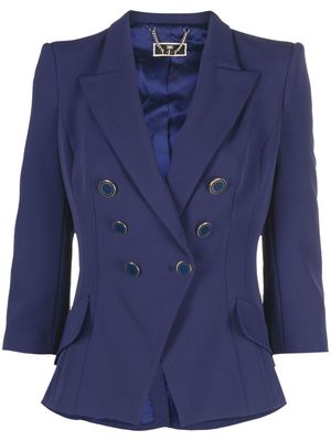 Elisabetta Franchi fitted double-breasted blazer - Blue