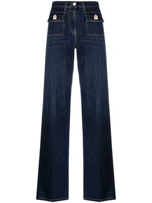 Elisabetta Franchi flap-pockets wide-leg jeans - Blue