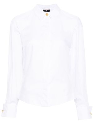 Elisabetta Franchi gathered-detailing cotton shirt - White