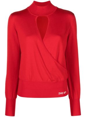 Elisabetta Franchi high-neck knit jumper - Red