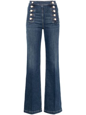 Elisabetta Franchi high-rise bootcut jeans - Blue