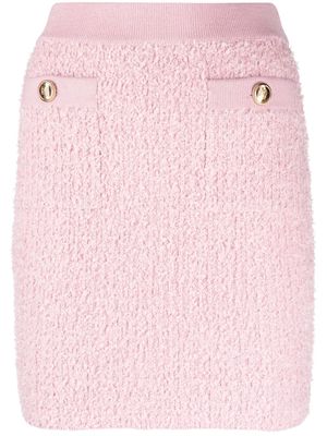 Elisabetta Franchi high-rise knitted miniskirt - Pink