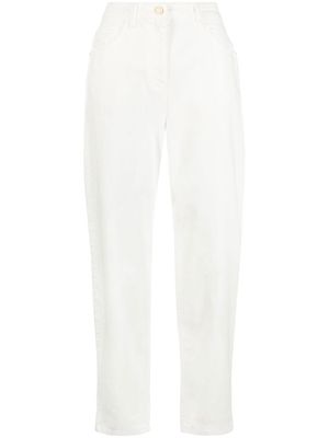 Elisabetta Franchi high-rise tapered jeans - White