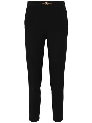 Elisabetta Franchi high-waist cigarette trousers - 110 BLACK